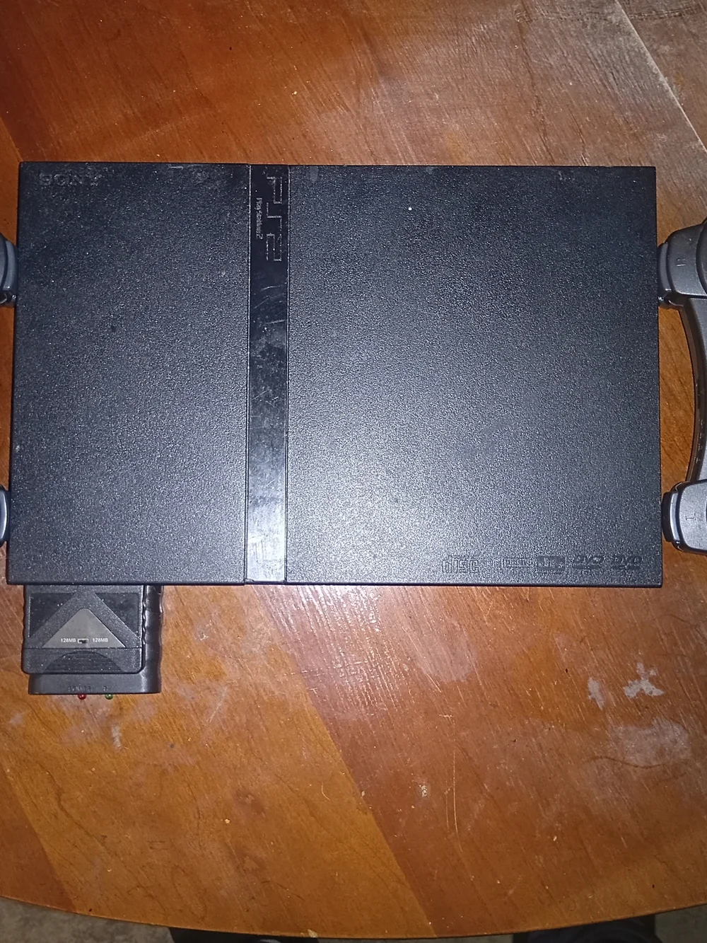 Sony Black PlayStation 2 Slim Console Top View